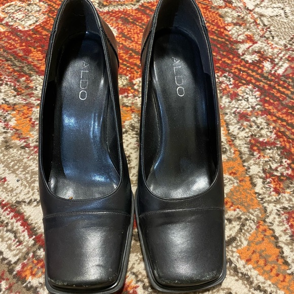 ALDO Vintage 2000s Black Square Heel - Picture 1 of 5